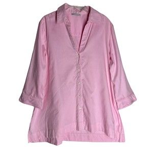 Women's Pink Button-Front Lightweight Cardigan Shirt